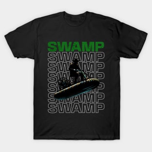 Swampboat Swamp Multitext Design T-Shirt